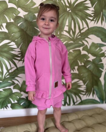 Bluza rozpinana z falbanką - Barbie