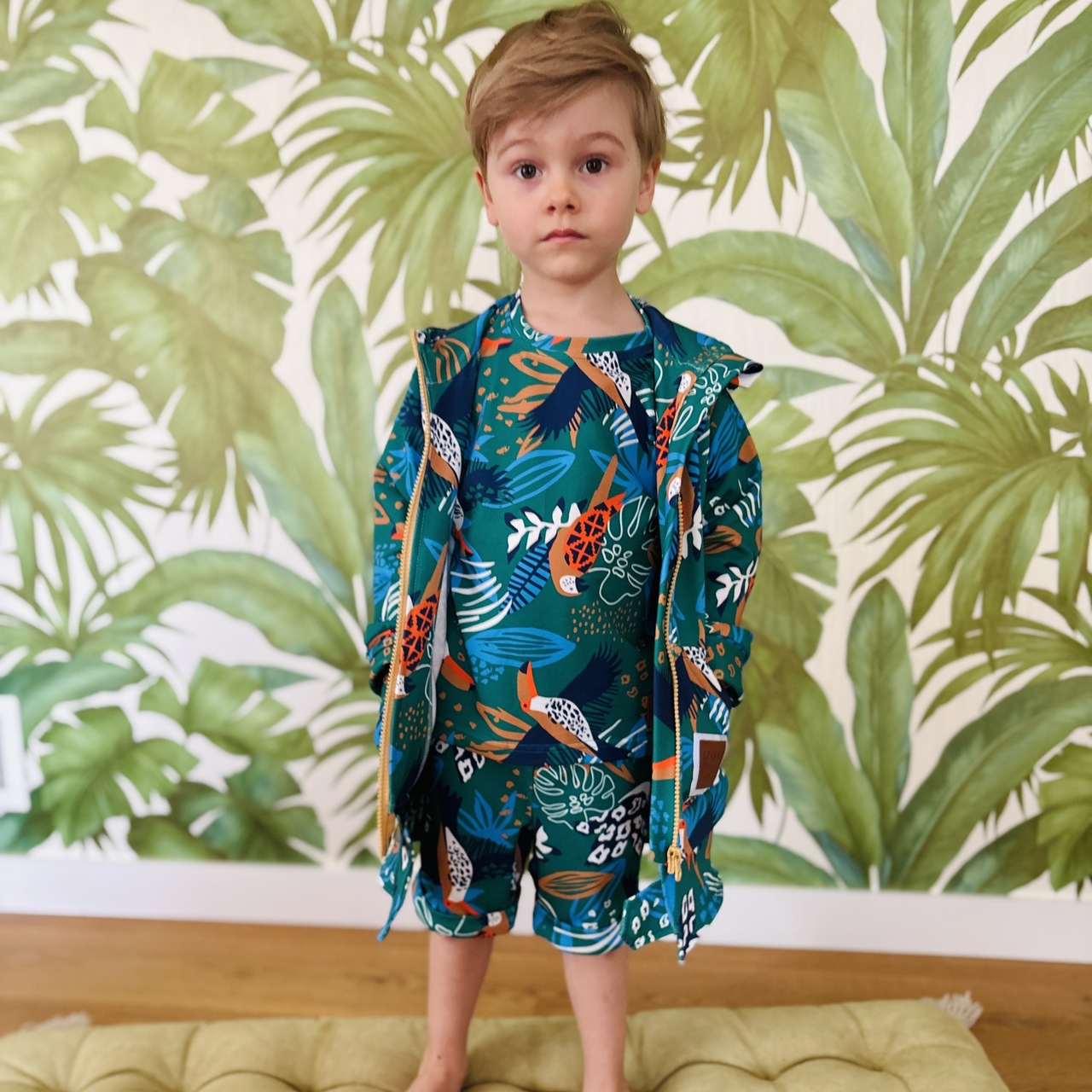 Bluza Rozpinana - Tukany Zielone