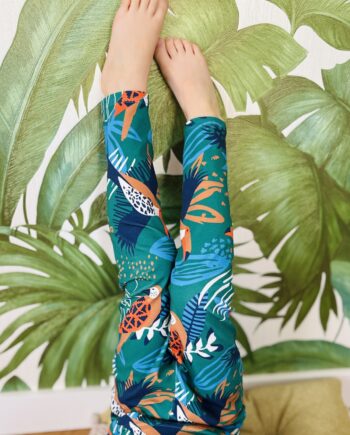 Legginsy - Tukany Zielone