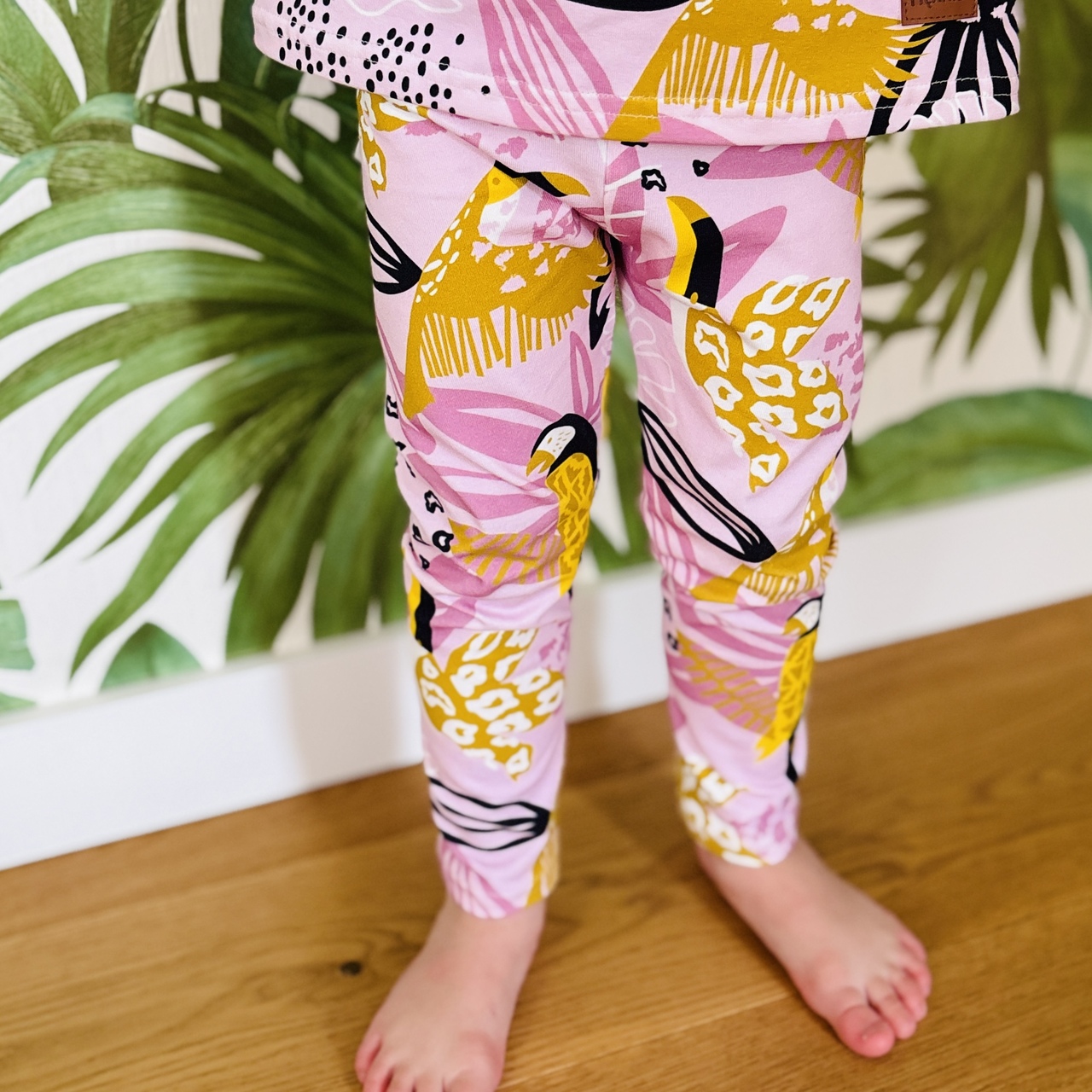 Legginsy - Tukany Różowe